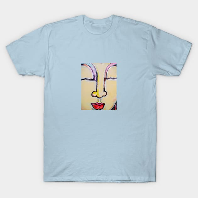 Buddha Face T-Shirt by MistySea23